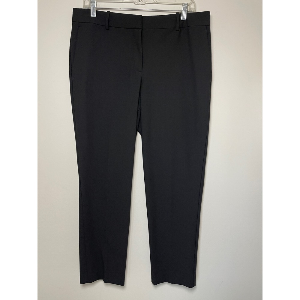 Ann Taylor Curvy Fit Black Straight Leg Pants Trousers Womens 10 Office Preppy